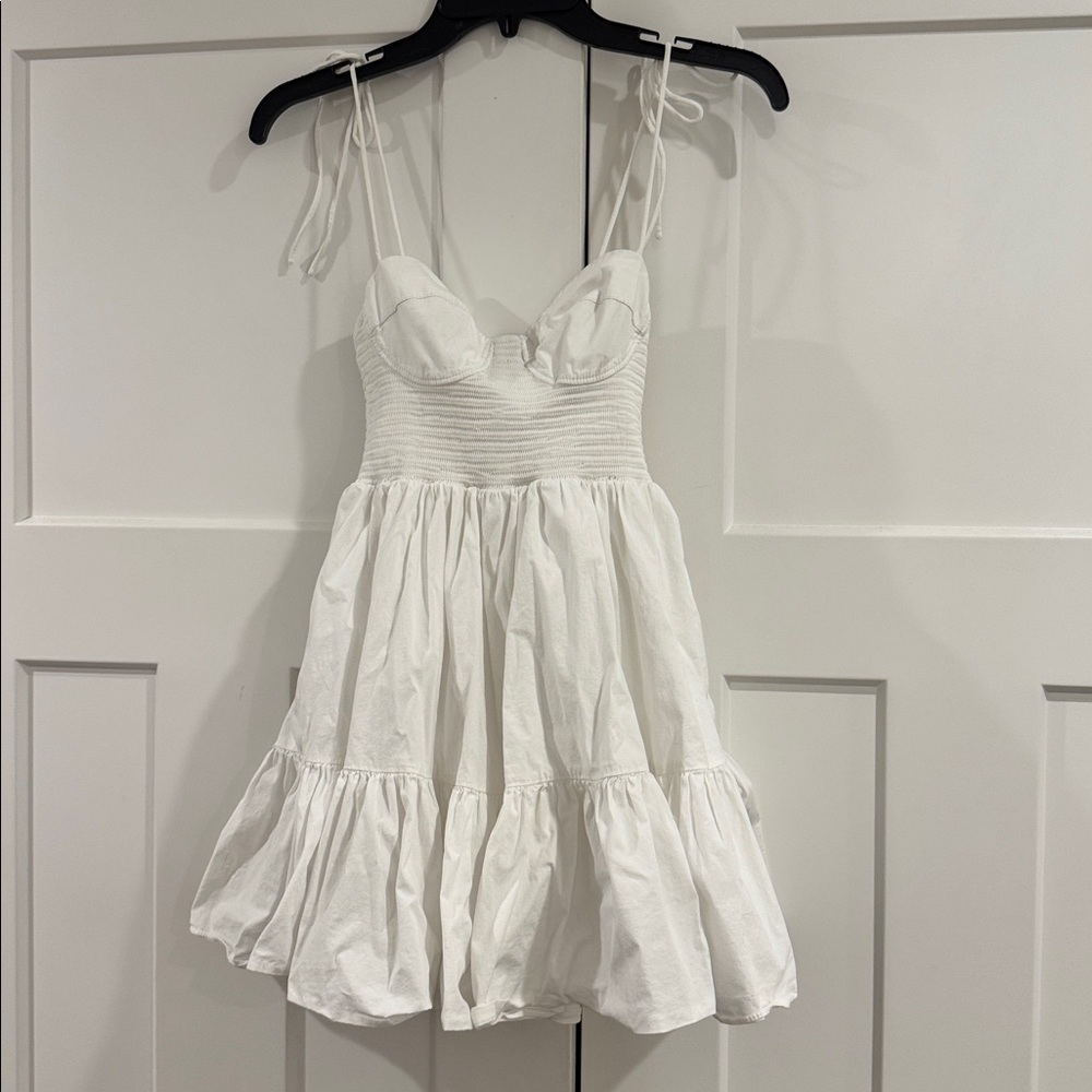 Staud Mini Landry Cotton Dress, Retails for $295, White, Size Small - Picture 5 of 9